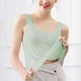 thumbnail image 4 of Tank Tops for Women Crew Neck Sleeveless Basic Solid Color Summer Casual Layering Shirts Green L, 4 of 6