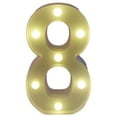 thumbnail image 1 of Xihbxyly Luces Led con Letras, Letrero de Marquesina a Batería, Pvc Blanco, Luz Cálida, Decoración para Fiestas, Uso Interior y Exterior, Navidad, Cumpleaños, Bodas, 16 X 6 X 25 Cm, 1 of 2