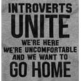 thumbnail image 2 of Introverts Unite Here Uncomfortable Men's Graphic T Shirt Tees Brisco Brands X, 2 of 4