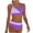 Purple, variant on Purcolt Girls High Waisted Bikini Sets 2 Piece Color Block Swimsuits V Neck Adjustable Straps Bathing Suits Swimwear for Girl 5-16Y
