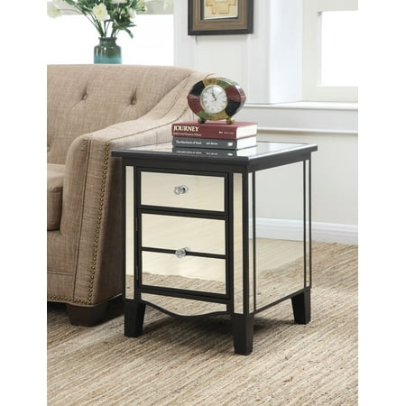 Convenience Concepts Gold Coast Park Lane Mirrored End Table, Multiple
