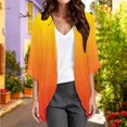 thumbnail image 7 of JTZGDY Lightweight Chiffon Kimono Cardigans for Women Dressy Casual 3/4 Length Sleeve Open Front Cardigan Outwear Tops Loose Fit Beach Cover ups, 7 of 7