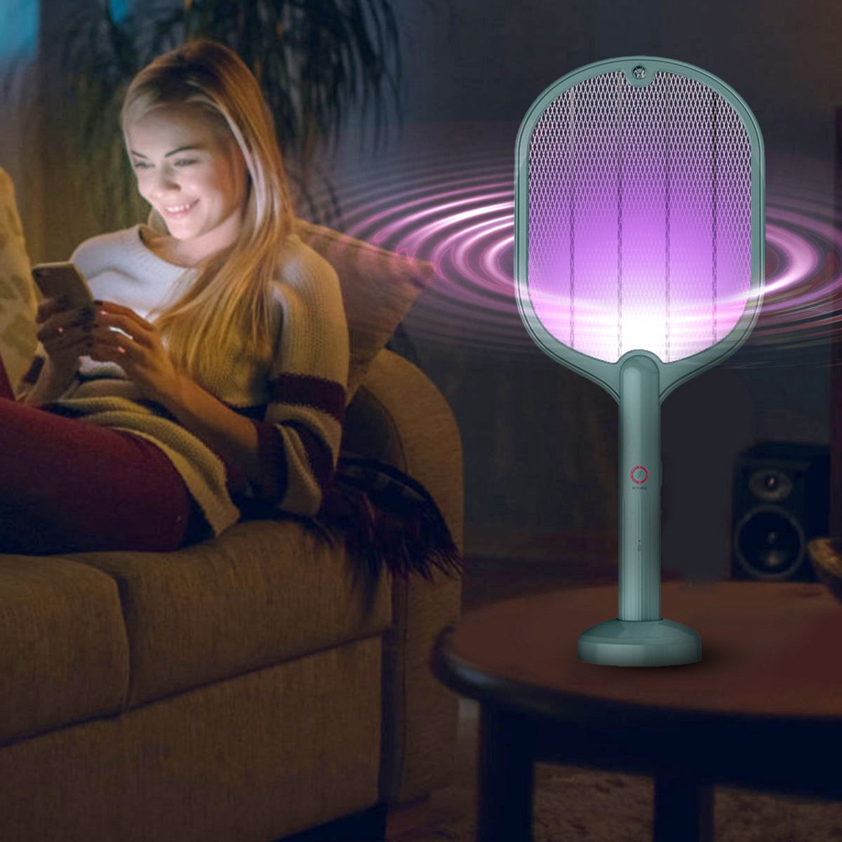 Portable Electric Fly Swatter, Bug Zapper, Mosquito Racket and Insect Killer for Outdoor and Indoor Use