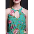 thumbnail image 3 of Bimba Floral Women Sleeveless Crew Neck Halter Gown With Side Slits Maxi Dress-XXX-Large, 3 of 6