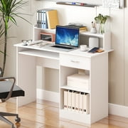 Ktaxon Computer Desk Home Office Workstation Laptop Table Drawer Shelf Furniture White