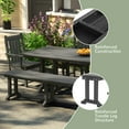 thumbnail image 5 of WestinTrends Malibu 65" Outdoor Dining Bench, All Weather Resistant Poly Lumber Patio Garden Bench Trestle Long Bench for Both Outdoor and Indoor, Gray, 5 of 9