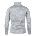 thumbnail image 5 of Men's Thermal Shirts Solid Color Zip Neck Turtleneck Base Layer Warm Winter Casual Layering Tops for Men Gray L, 5 of 5