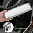 thumbnail image 2 of HA-EMORE Metal Alloy Shiny Delicate Rhinestones Bling Car Accessories Set Car decoration accessories set Bling Decoration Parts White Diamond Reverse mirror white, 2 of 7