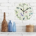 thumbnail image 3 of Dreamtimes Home Decor Colorful Cartoon Dragonfly Round Acrylic 10 Inch Wall Clock Non Ticking Silent Clock Art for Living Room Kitchen Bedroom, 3 of 7