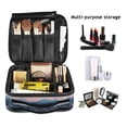 thumbnail image 2 of FORMRS Travel Makeup Bag Large Capacity Train Case Cosmetic Organizer with Adjustable Dividers, Ocean Waves, 2 of 8