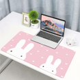 thumbnail image 5 of Kawaii Couple Rabbit Pattern Mouse Pad,Desk Mat,Game Mat,Makeup Table Mat,Varied Use Mat for Office/Home/Study Girls Boys(31.5''''X15.7'''''',Pink&Couple Rabbit), 5 of 5