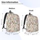thumbnail image 2 of Disketp Floral Mochila de Lona Estampada, Mochila Escolar de Viaje Ligera para Estudiantes y Portátil-Small, 2 of 5