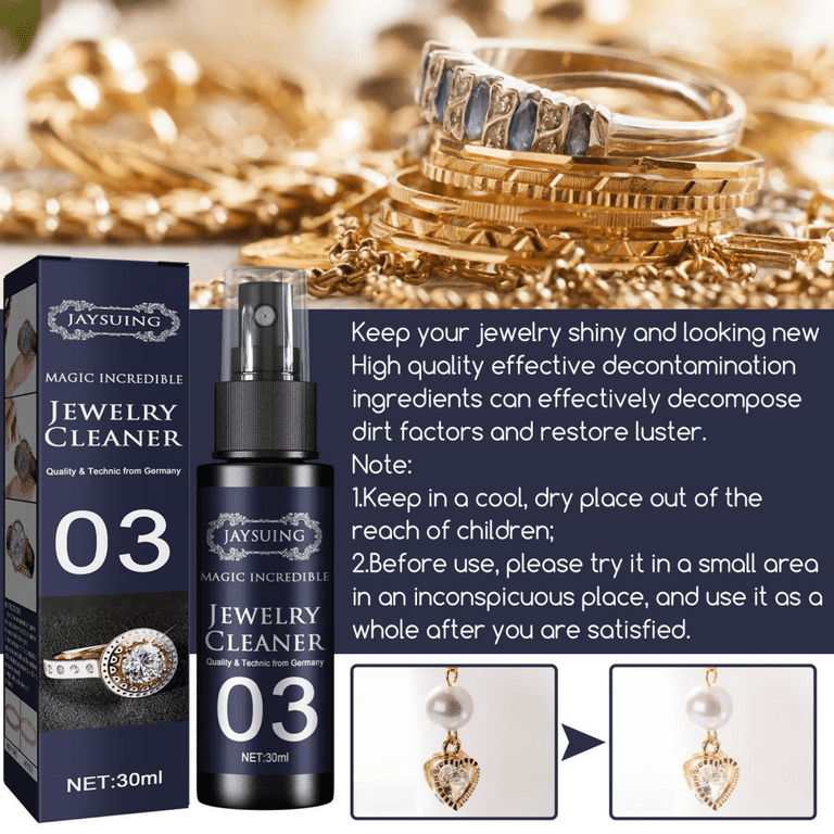 Jewelry Cleaner Spray- Jewellery Cleaner, Quick Jewelry Cleaning Spray,  Watch Diamond Silver Gold Jewelry Cleaner Solution, Restores Shine And  Brillia