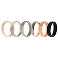 thumbnail image 1 of Juego de anillos lisos de boda de silicona de 6 mm ROQ RoseMarble para mujer Anillo 6 x 11 mm, 1 of 1