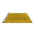 thumbnail image 2 of Ahgly Company Machine Washable Indoor Square Oriental Yellow Traditional Area Rugs, 5' Square, 2 of 4