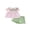 Green, variant on BemeyourBBs Toddler Baby Baby Girl Summer Clothes Infant Baby Girl 2 Pieces Outfit Bow Embroidered Striped Ruffled Trim Doll Collar Short Sleeve Shirt Tops and Shorts Set