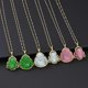 thumbnail image 4 of Collares con colgante de Buda Anniyo para mujer, amuleto rosa, blanco y verde, estilo chino, amuletos de Maitreya, estilo de joyería, Navidad, n.° 242606, cadena fina de 60 cm, 3 cm, rosa 2, cadena fi, 4 of 4