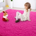 thumbnail image 2 of Lochas Fluffy Soft Shag Carpet Rug for Living Room Bedroom Big Area Rugs Floor Mat, 3'x5',Hot pink, 2 of 7