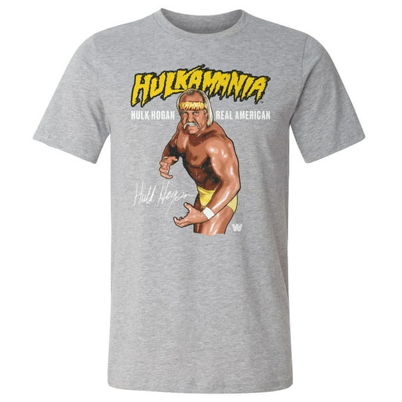 Men's 500 Level Heather Gray Hulk Hogan Hulkamania Pose T-Shirt