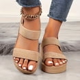 thumbnail image 6 of YHAJDS Closed Toe Sandals Women Fabric Thick Sole Beach Slides Summer Vacation Outdoor Comfort Shoes, 6 of 7