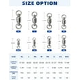 thumbnail image 2 of BLUEWING High Strength Stainless Steel Rolling Ball Bearing Fishing Swivel Welded Ring Barrel Swivels Saltwater Fishing, 10pcs Barrel Swivels Fishing Tackle 198lbs, 2 of 6