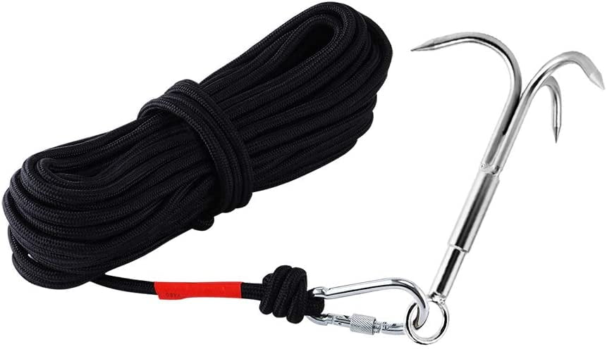 Rock Climbing Claw With Rope Folding Boats Anchor Grappling Hook Outdoor Tool 