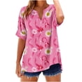 thumbnail image 2 of Otvok Summer Short Sleeve Button T-Shirts for Women V Neck Casual Loose and Fashionable Printed Tops, 2 of 6