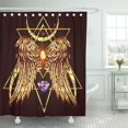 thumbnail image 1 of KSADK Animal Beautiful with Gold Wings of Bird Us for Smart Phone Handbag Music Cd Shower Curtain 66x72 inch, 1 of 1
