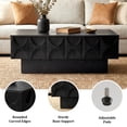 thumbnail image 5 of LKTART 38.6" Modern Coffee Table with Sliding Top & Hidden Storage, Solid Wood Veneer Mid Century Rectangle Center Table for Living Room Home Office, Black, 5 of 10