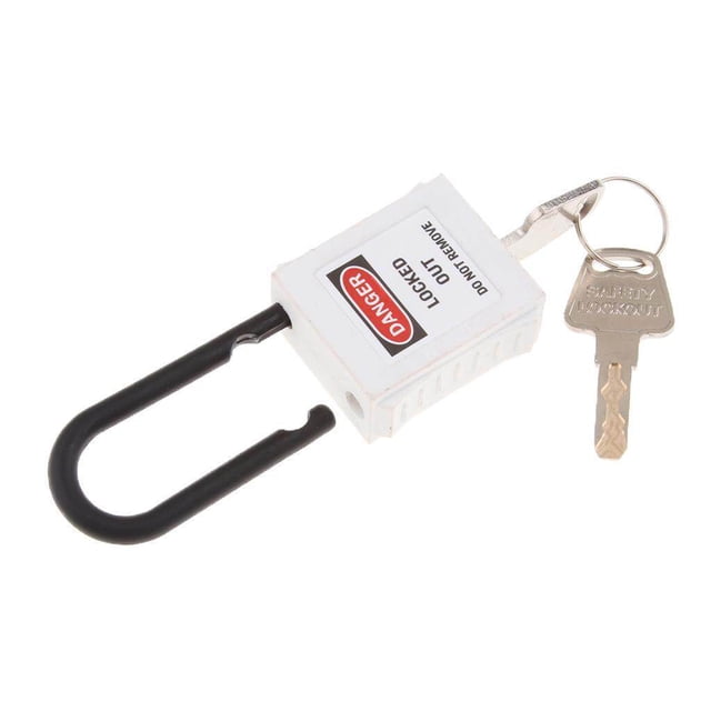 pitrice PL38-KD 38 mm PVC Curved Safety Lockout Padlock White