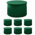 thumbnail image 1 of Faldas de mesa HolidayIdeas, paquete de 6 unidades, color verde cazador, 152 cm, caída, 1 of 6