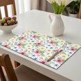 thumbnail image 6 of Placemat, Pioneer Flower Floral Print Pattern Place Mats Table Mat Set Of 2, PVC Washable Placemats for Party Kitchen Dining Decoration, 18x12 Inch, Fade Resistant, 6 of 6