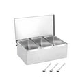 thumbnail image 2 of DOLITY Condiment Jars Detachable Stainless Steel Kitchen Utensils Storage Box Seasoning Three Grids, 2 of 9