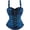 Blue, variant on Steampunk Corset Tops for Women Bustier with Straps Pirate Costume Gothic Ladies Basques Wine Red XL