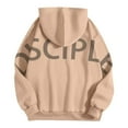 thumbnail image 6 of SwiftWear Women's Oversized Pullover Hooded Sweatshirt with Back Lettering, Fall Winter Casual Wear Hoodie with Front Pockets Khaki, 6 of 6