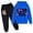 Blue, variant on Byoo Letter Printed Toddler Girls Outfits Long Sleeve Hoodie Shirt Joggers Comfy Set Kids 2 Piece Sweatsuit Set