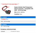 thumbnail image 2 of Engine Cylinder Head Temperature Sensor Connector - Compatible with 2009 - 2018 Ford Edge 2010 2011 2012 2013 2014 2015 2016 2017, 2 of 2