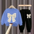 thumbnail image 2 of Girls Boys Long Sleeve Tops Pajamas & Dailywear Gift Set Sweatshirt Pants Casual Two Piece Set Tracksuit Sweatsuits Set Back-To-School Outfit Set 9-10 Years, 2 of 4