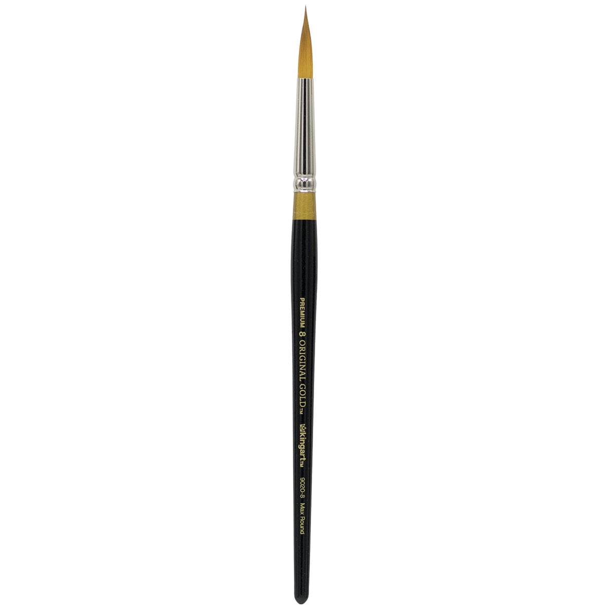 Premium Artist Brush Black KINGART Original Gold 9020-12 Golden TAKLON MAX Round-Size: 12 