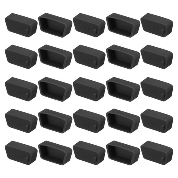 25pcs Laptop VGA Port Duct Covers Caps Silicone Plugs Protectors for VGA Male End, Black