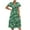 Green-05, variant on STETMN Women's Spring Summer Midi Dress Short Sleeve Boho Floral Maxi Wrap Dress Swing Beach Dress