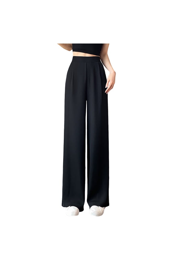 Summer Pants for Women High Waist Casual Floral Print Drawstring Wide Leg Pants Fit with Leg for Women Stretch Work Dress Casual Trendy Brocade Wide Swimsuit Black 3XL