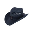 thumbnail image 2 of CTM  Western Straw Cowboy Hat with Heart Concho (Women), 2 of 4