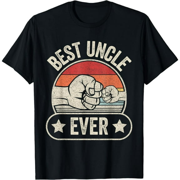 Retro Vintage Best Uncle Ever Fist-bump T-Shirt mens t shirt，black，women，funny，misfits，men，journey，t-shirt