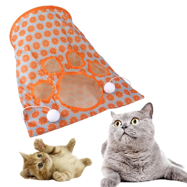 portátil para gatos, tubo plegable, agujero , juguete con bolas, escondite, cama, mascota, juguete interactivo para el hogar, cachorro, Salvador Gato Túnel