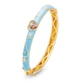 thumbnail image 3 of Disney's Frozen Elsa & Anna "Let It Go" Blue and Gold Plated Heart Bracelet, 3 of 5
