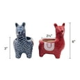 thumbnail image 3 of Cotta Planters Alpaca Ceramic Animal Planter Succulent Pots, Red and Blue, Set of 2, 3 of 4