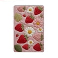 thumbnail image 3 of JML Non-Slip Microfiber & Rubber Doormat - Soft Entryway Rug for Home/Office (16"x24") - Easy Clean Door Mat for Indoor/Outdoor Use, Strawberry, 3 of 5