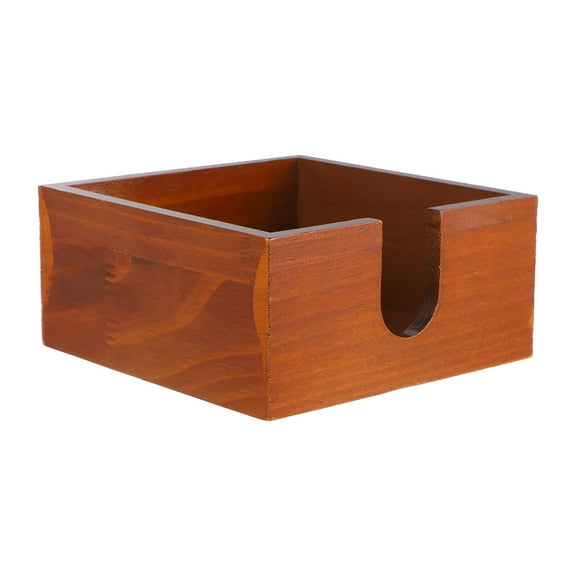 LAMIRO Square Wooden Napkin Holder Rustic Luncheon Napkin Holder for Dining Table Countertop