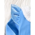 thumbnail image 6 of ENFLASH Infant Baby Girl Christmas Outfit Santa Romper Dress Long Sleeve Furry Trim Velvet Xmas Princess Dresses Hat Set Clothes, 6 of 9